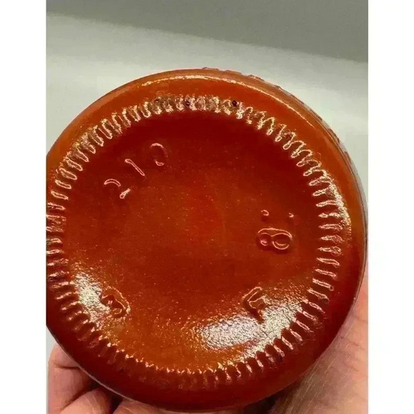 VTG 1980 JM Da Fonseca Azeitao Portugal Rust Brown Painted Glass 9" Wine Bottle - Picture 11 of 11